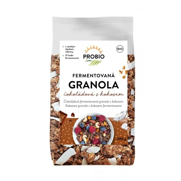 Probio granola czekoladowa z kokosem fermentowana bio 300 g