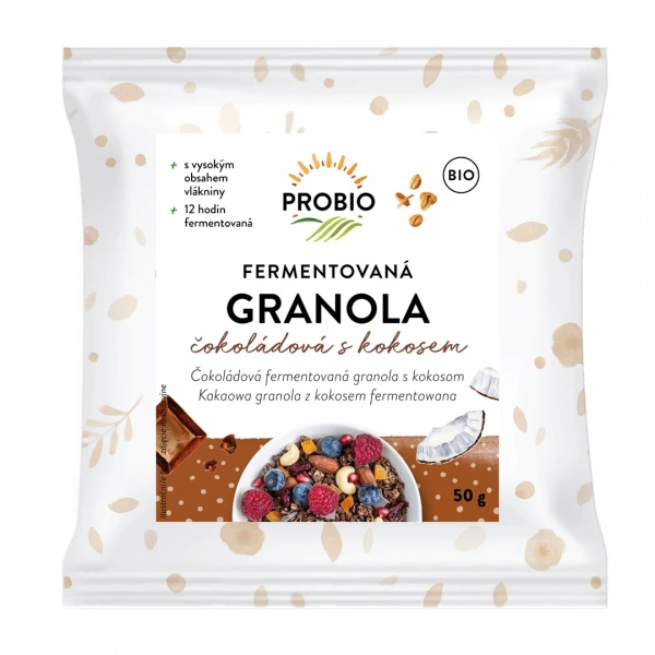 Probio granola czekoladowa z kokosem fermentowana bio 50 g