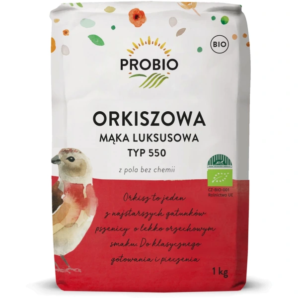 Probio mąka orkiszowa luksusowa typ 550 bio 1 kg