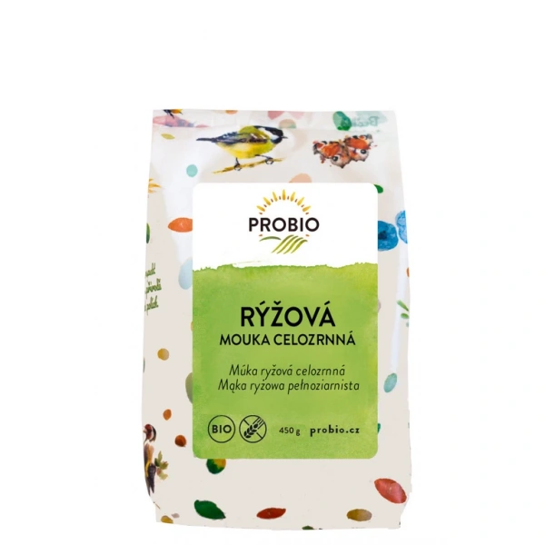 Probio mąka ryżowa pełnoziarnista bezglutenowa bio 450 g