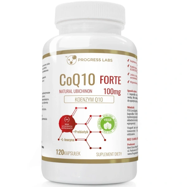 Progress Labs Coenzyme Q10 Forte + L-leucyna 120 kapsułek