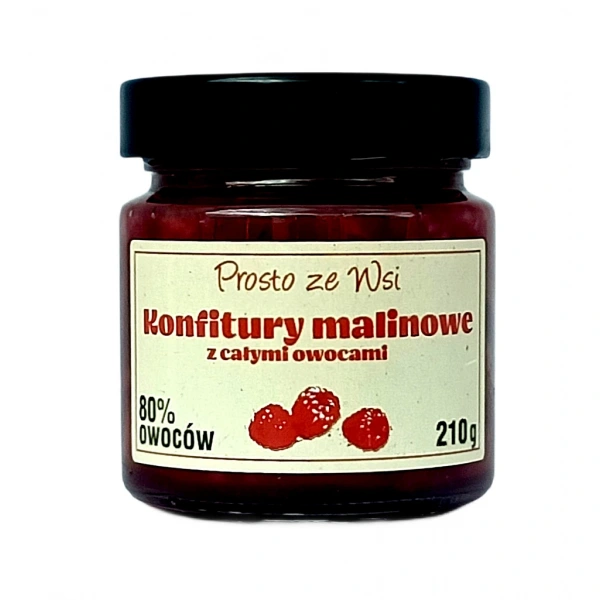 Prosto ze wsi konfitura ekstra z malin z całymi owocami 210 g