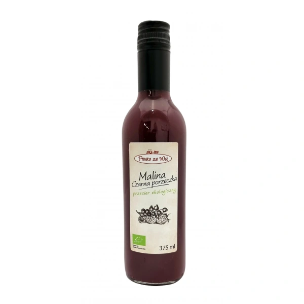 Prosto ze wsi sok przecierowy malina  czarna porzeczka bio 375 ml