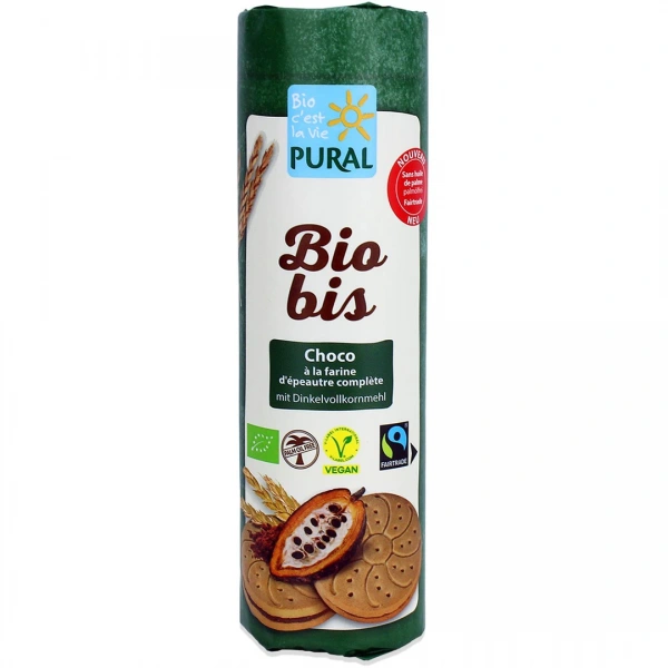 Pural ciastka markizy orkiszowe z kremem kakaowym wegańskie fair trade bio 320 g