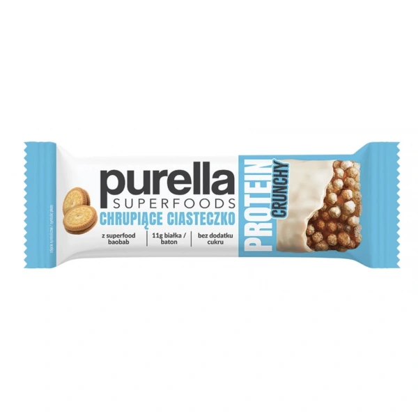 Purella Superfoods Protein bar baton proteinowy chrupiące ciasteczko 45g