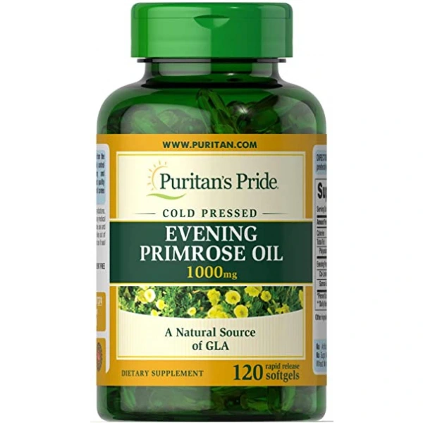 Puritan's Pride Evening Primrose Oil 1000 mg olej z wiesiołka 120 kapsułek