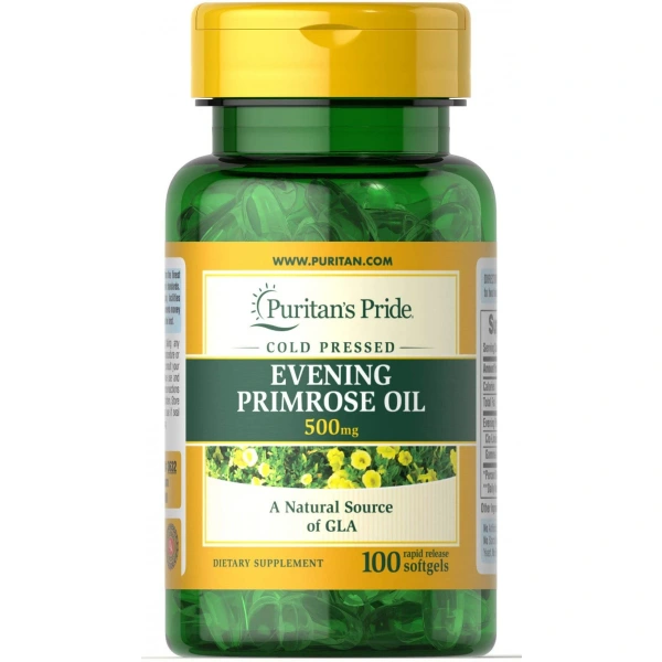Puritan's Pride Evening Primrose Oil 500 mg olej z wiesiołka 100 kapsułek