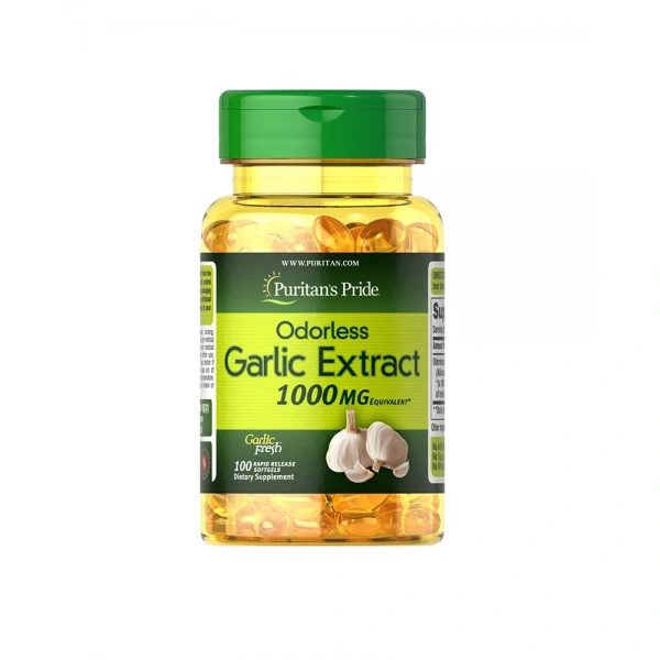 Puritan's Pride Garlic Extract (Czosnek Bezzapachowy) 1000 mg 100 kapsułek