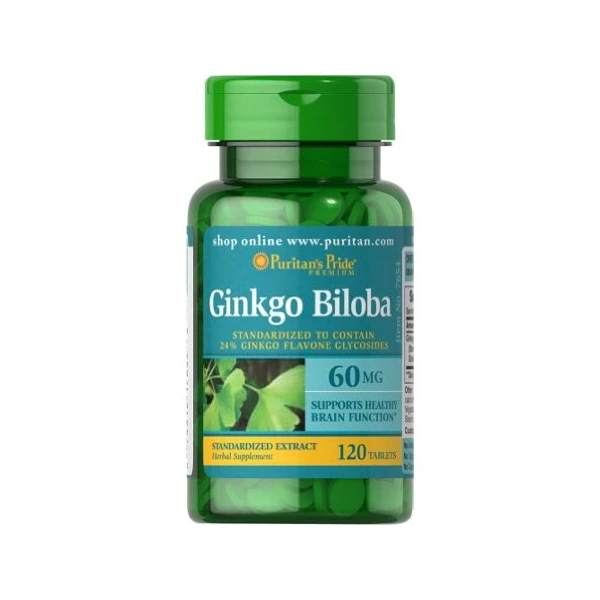 Puritan's Pride Ginkgo Blioba standaryzowany ekstrakt 120 tabletek