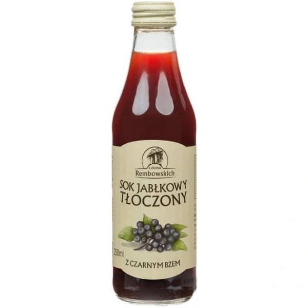 REMBOWSCY Sok jabłkowy tłoczony z owocem czarnego bzu 250 ml