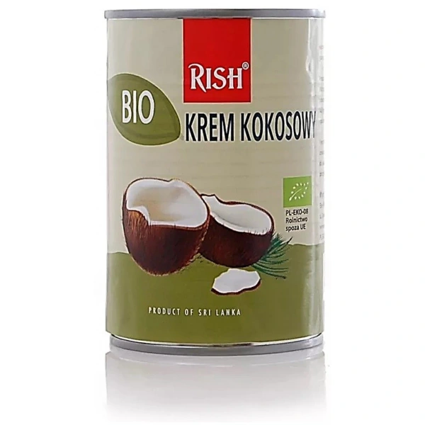 RISH Krem kokosowy 17% tłuszczu ( mleczko kokosowe ) BIO 400 ml