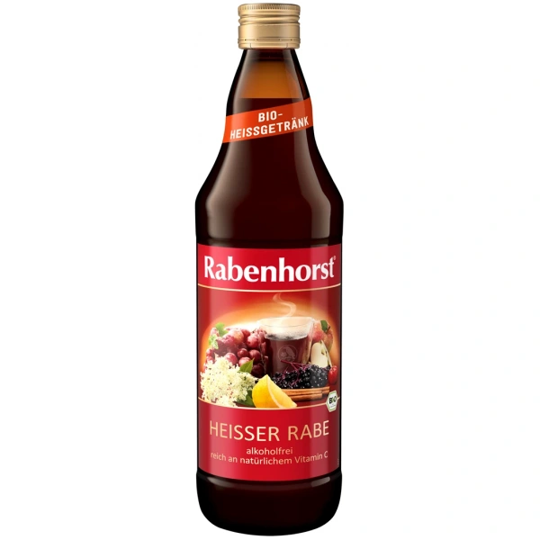 Rabenhorst grzaniec bezalkoholowy jabłko  czarny bez  miód bio 750 ml