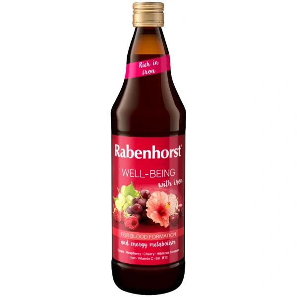 Rabenhorst sok wieloowocowy z żelazem i witaminami c, b6, b12 750 ml