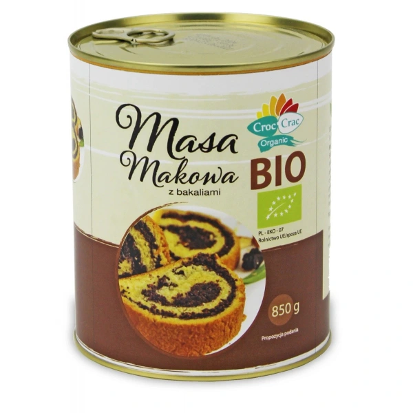 Rac masa makowa z bakaliami bio 850 g   croc