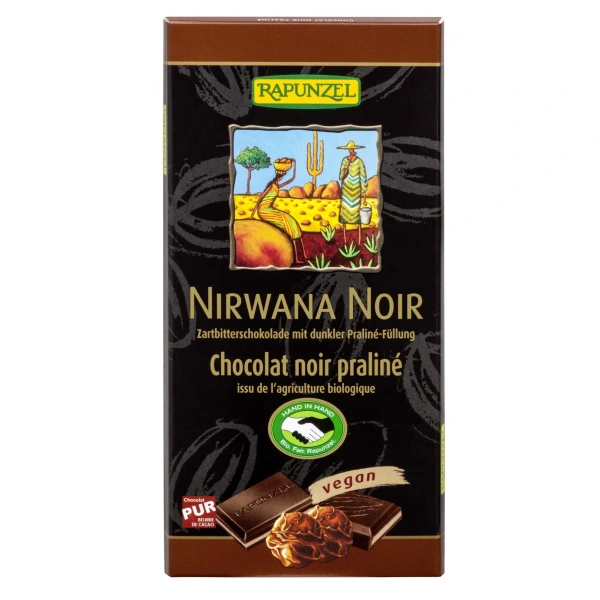Rapunzel czekolada gorzka z nadzieniem truflowym nirwana bio 100 g