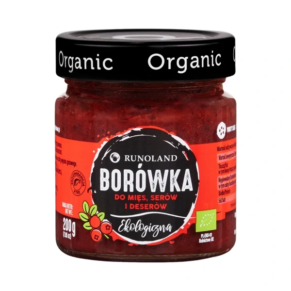 Runoland borówka do mięs, serów i deserów bio 200 g