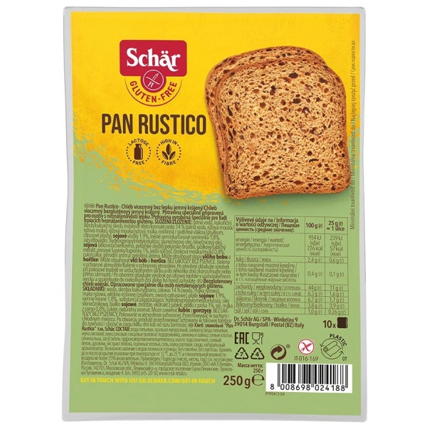 SCHAR Pan Rustico- chleb wiejski BEZGL. 250 g