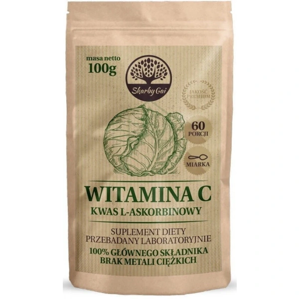 SKARBY GAI Witamina C z kapusty kwas L-askorbinowy 100g