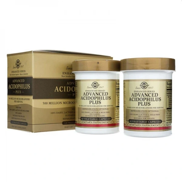 Solgar Advanced Acidophilus Plus (Jelitowa flora bakteryjna) 120 kapsułek