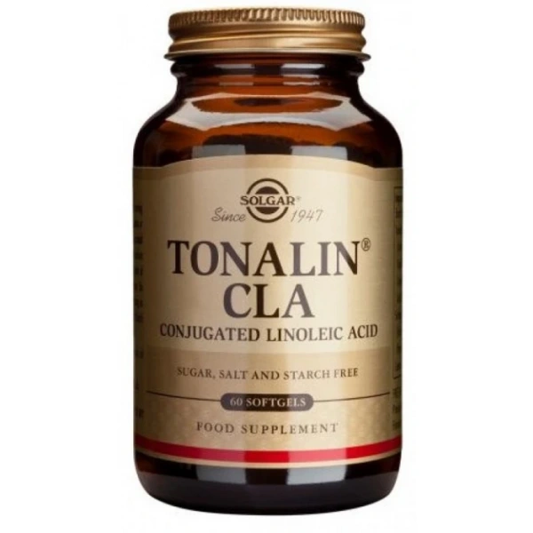 SOLGAR CLA - Tonalin 1300 mg (Sprzężony Kwas Linolowy) z oleju z Nasion Krokosza (60 kaps.)