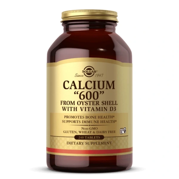 SOLGAR Calcium „600” from Oyster Shell with Vitamin D3 (240 tabl.)