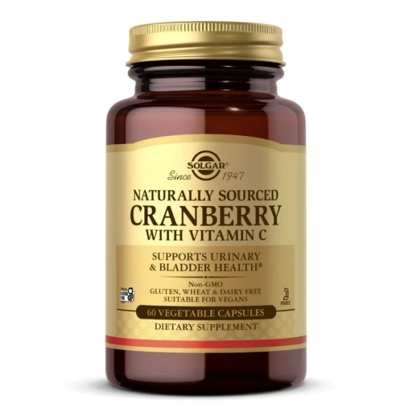 SOLGAR Cranberry with Vitamin C - Żurawina - ekstrakt z witaminą C (60 kaps.)