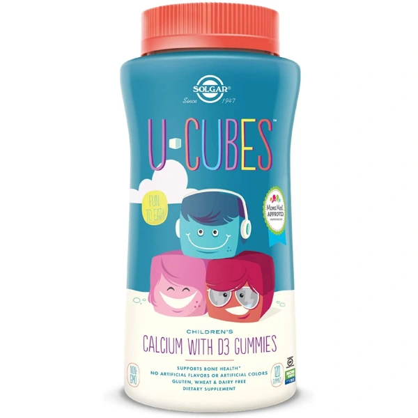 SOLGAR U-Cubes Calcium with D3 (120 żelek)