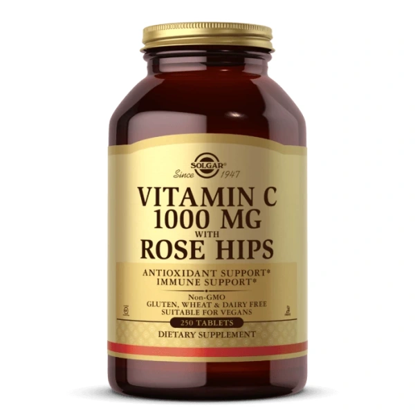 SOLGAR Vitamin C 1000 mg with Rose Hips (250 tabl.)