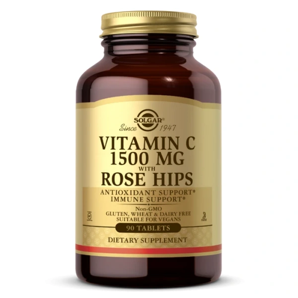 SOLGAR Vitamin C 1500 mg with Rose Hips (90 tabl.)