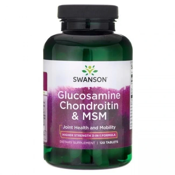 SWANSON Glukozamina/Chondroityna/MSM 500/400/200 mg (120 tabl.)