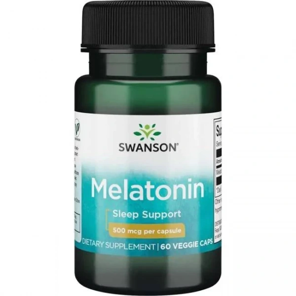 SWANSON Melatonina 500 mcg (60 kaps.)