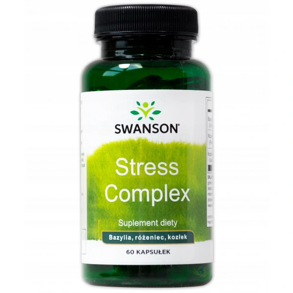 SWANSON Stress Complex - Rhodiola Holy Basil Valerian (60 kaps.)