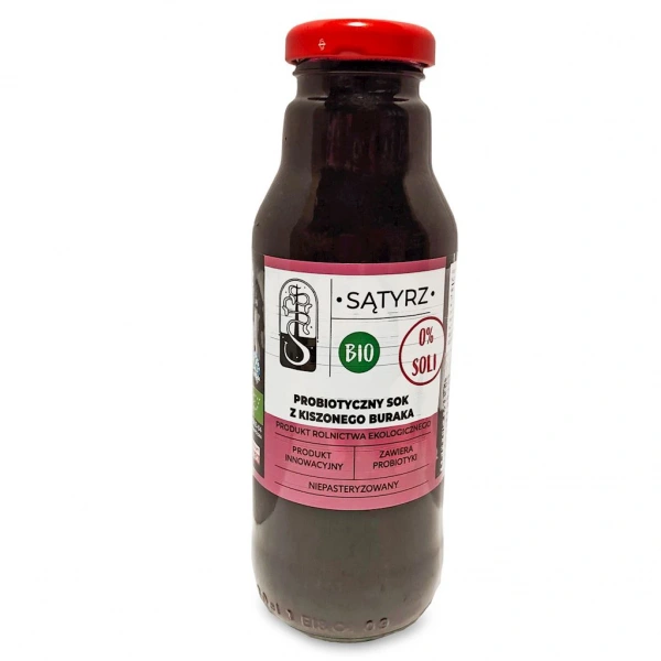 SĄTYRZ Probiotyczny sok bez soli z kiszonego buraka BIO 300 ml
