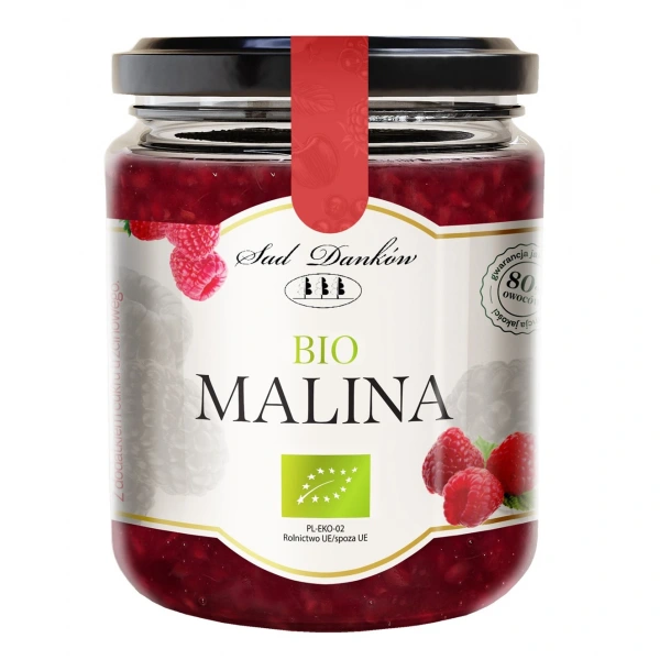 Sad danków malina 80 % z cukrem trzcinowym bio 270 g