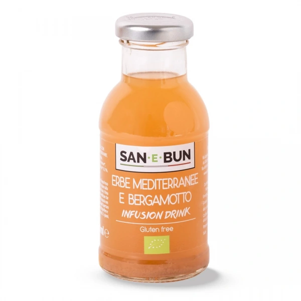 San e bun napój infusion jabłko  bergamotka  zioła śródziemnomorskie bez dodatku cukrów bezglutenowy bio 200 ml