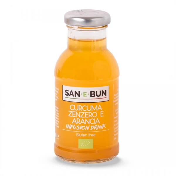 San e bun napój infusion jabłko  imbir  pomarańcza  kurkuma bez dodatku cukrów bezglutenowy bio 200 ml