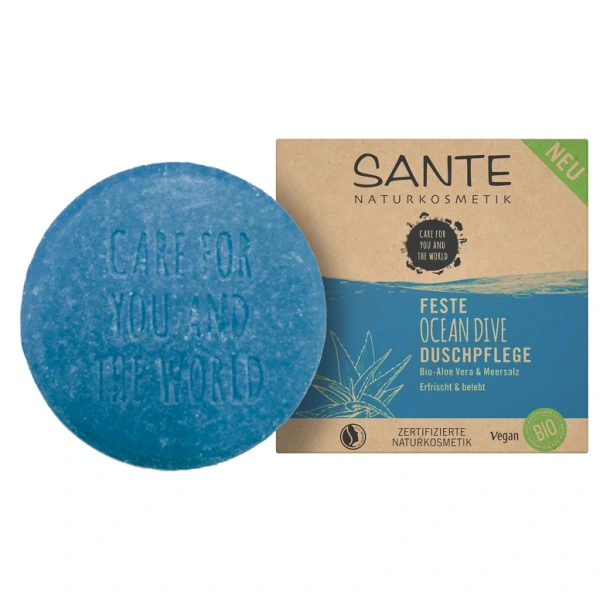 Sante mydło w kostce do ciała aloes i sól morska ocean dive eco 80 g