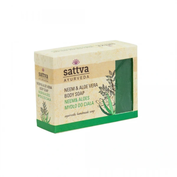 Sattva mydło w kostce do ciała neem i aloes 125 g