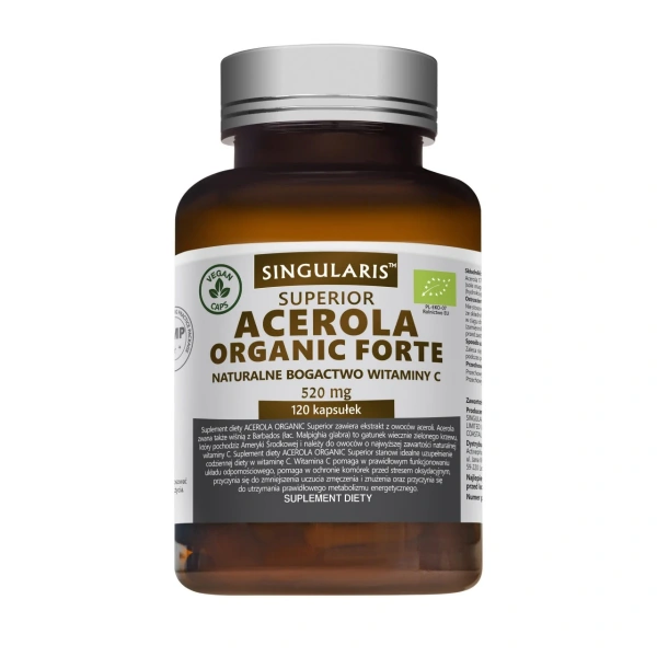 Singularis Acerola Organic Forte 520 mg 120 kapsułek