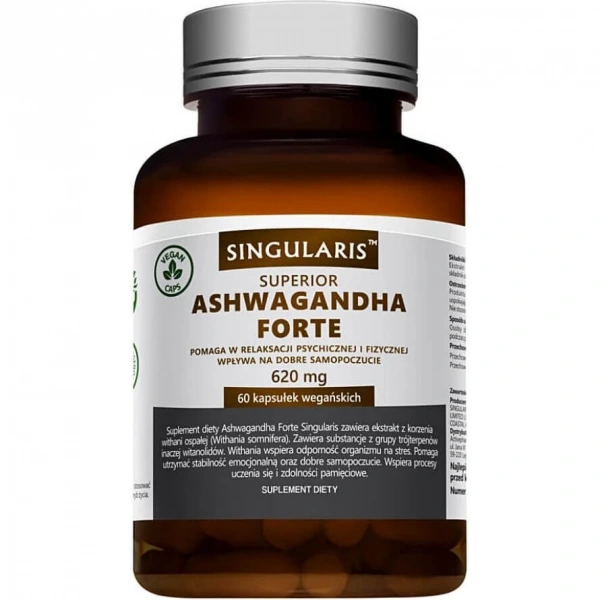 Singularis Ashwagandha Forte 620 mg 60 kapsułek wegańskich