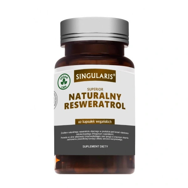 Singularis Naturalny Resweratrol 250mg 60 kapsułek wegańskich