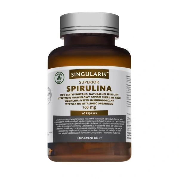 Singularis Superior Spirulina 700 mg 60 kapsułek