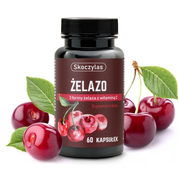 Skoczylas Żelazo 3 formy z witaminą C 60 kapsułek