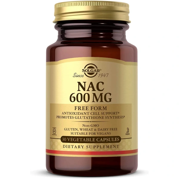 Solgar NAC - N-Acetylo-L-Cysteina 600 mg (30 kaps.)