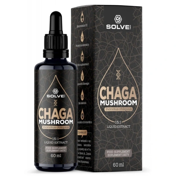 SolveLabs Błyskoporek podkorowy (Chaga) w kroplach 60 ml