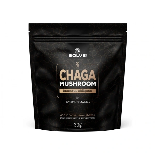 SolveLabs Chaga (Błyskoporek Podkorowy) 10:1 Mushroom Powder 30g