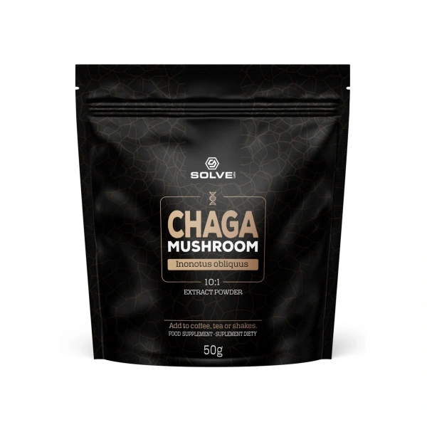 SolveLabs Chaga (Błyskoporek Podkorowy) 10:1 Mushroom Powder 50g