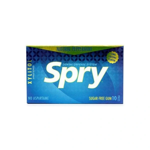 Spry guma do żucia z ksylitolem o smaku mięty pieprzowej bezglutenowa (10 szt.) 12 g