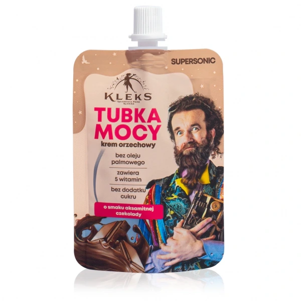 Supersonic krem orzechowy tubka mocy o smaku aksamitnej czekolady bez dodatku cukrów 50 g