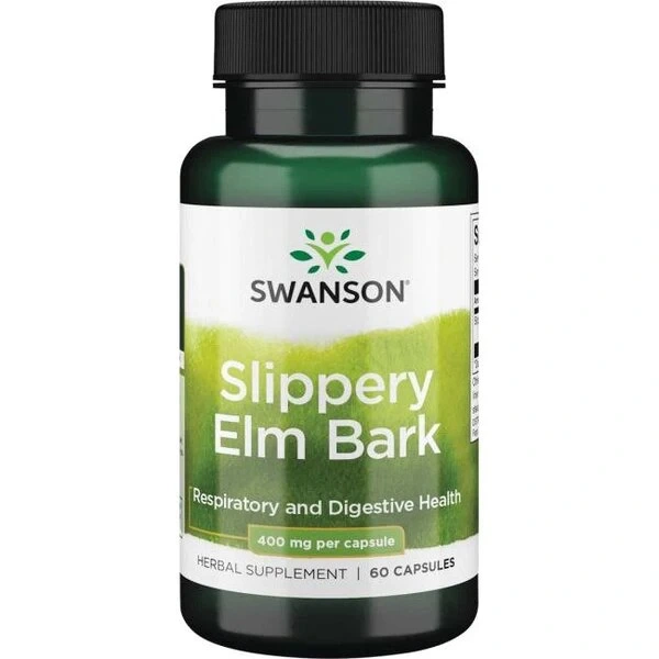 SWANSON Slippery Elm Bark 400 mg - Kora wiązu czerwonego (60 kaps.)